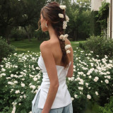 Solid Color Wrap Chest Tops GSZM-D24TP162