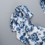 Print Tie Up Mini Dress SUM-ZX24179PFO