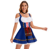 Halloween Plus Size Off Shoulder Color Block Mini Dress GMMD-31643