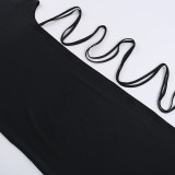 Solid Color Knits Long Sleeve Bandage Skirt Suit SUM-XY23461G1