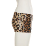 Leopard Print Sequin Short GPKJ-MRWJP25521