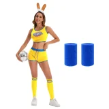 Print Sleeveless Cheer Squad Performance Costume Shorts Suit GMMD-235