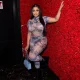 Mesh Print Short Sleeve Jumpsuit XEF-K24Q47149