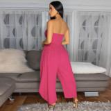 Solid Color Wrap Chest Jumpsuit YF-20170