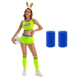 Print Sleeveless Cheer Squad Performance Costume Shorts Suit GMMD-235
