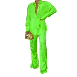 Solid Color Long Sleeve Shirt Pants Suit FYWF-YW0613