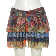 Sexy Retro Print Cake Mini Skirt XEF-K24J49311
