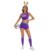 Print Sleeveless Cheer Squad Performance Costume Shorts Suit GMMD-235