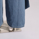 Fashion Patchwork Bow Wide Leg Jeans GSYI-S88081