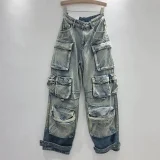 Gradient Color Casual Loose Jeans GSYI-3211