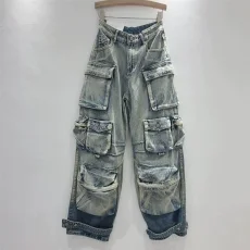 Gradient Color Casual Loose Jeans GSYI-3211