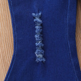 Kids Girl Fashion Holes Flare Jean YKTZ-2306