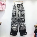 Gradient Color Casual Loose Jeans GSYI-3211