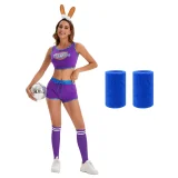 Print Sleeveless Cheer Squad Performance Costume Shorts Suit GMMD-235