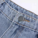 Fashion Contrast Color Micro Flare Jeans GSYI-6002
