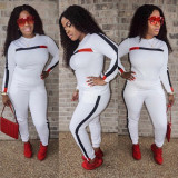 Plus Sizei Fashion Long Sleeve Sport Two Piece Pants Set ONY-6040