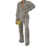 Solid Color Long Sleeve Shirt Pants Suit FYWF-YW0613