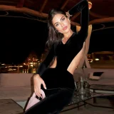 Solid Color V Neck Backless Split Maxi Dress XEF-K25D81127