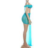 Sexy Irregular Solid Color Backless Mini Dress XEF-K25S79804