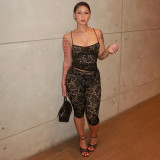 Lace See Through Two Piece Pants Set GDSF-K25ST021