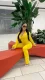Letter Print Long Sleeve Hooded Pants Suit YWXS-K25L1004