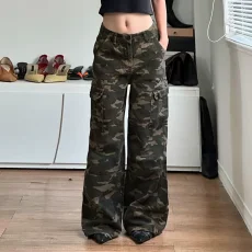 Fashion Camouflage Print Loose Jeans GMWF-98629