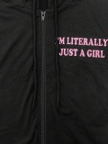Letter Print Long Sleeve Hooded Pants Suit YWXS-K25L1132