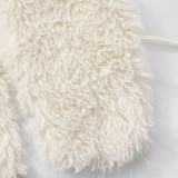 Sexy Backless Fur Collar Halterneck Tops GDSF-D24TP617