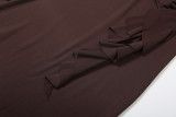 Long Sleeve Ruffles Maxi Dress XEF-K25D80869