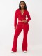 Solid Color Hooded Cardigan Two Piece Pants Set YD-8832
