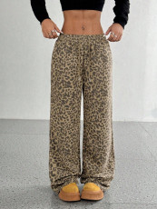 Leopard Print Tie Up Loose Pants YWXS-K25L1169