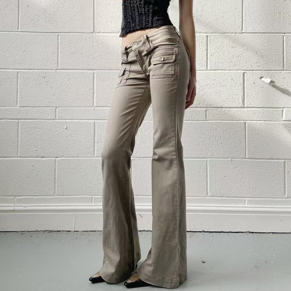 Casual Retro Micro Flare Jeans GMWF-28965