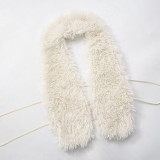 Sexy Backless Fur Collar Halterneck Tops GDSF-D24TP617