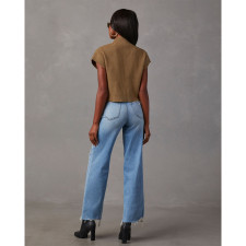 Solid Color Short Sleeve Knits Sweater ASL-6808