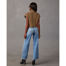 Solid Color Short Sleeve Knits Sweater ASL-6808