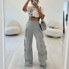 Casual Multi-pockets Loose Pants LSD-2543