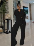 Long Sleeve Lapel Two Piece Pants Set YH-5367