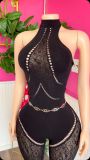 Pre Order: About 7 work days shipping Hollow Out Mesh Jumpsuit YUEM-82902