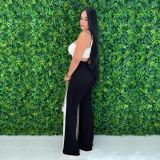 Color Block Sling Wide Leg Jumpsuit BY-7539