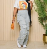 Casual Multi-pockets Loose Pants LSD-2543