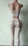 Pre Order: About 7 work days shipping Mesh Sexy Two Piece Pants Set YUEM-300910