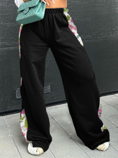 Fashion Print Patchwork Sport Pants YH-5297