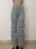 Casual Multi-pockets Loose Pants LSD-2543