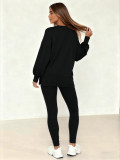 Long Sleeve Solid Color Two Piece Pants Set WSYF-5970