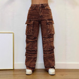 Plus Size Hot Drill Fashion Lpose Straight Jeans ORY-5276