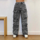 Plus Size Hot Drill Fashion Lpose Straight Jeans ORY-5276