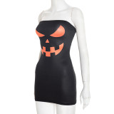 Halloween Sexy Color Block Tube Top Bodycon Dress MXBF-J25DS302