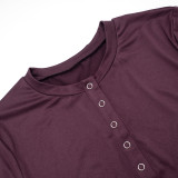 Long Sleeve Solid Color Two Piece Pants Set MXBF-J25ST267