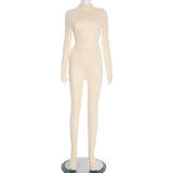 Long Sleeve Solid Bodysuit Two Piece Pants Set MXBF-Y25ST382