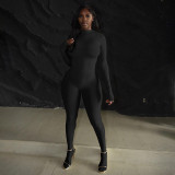 Long Sleeve Solid Bodysuit Two Piece Pants Set MXBF-Y25ST382